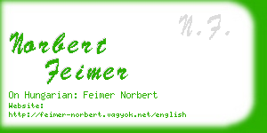 norbert feimer business card